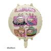 Balloon Set for Children's Birthday Party Decoration: 18-inch Round Floating Aluminum Film Balloons