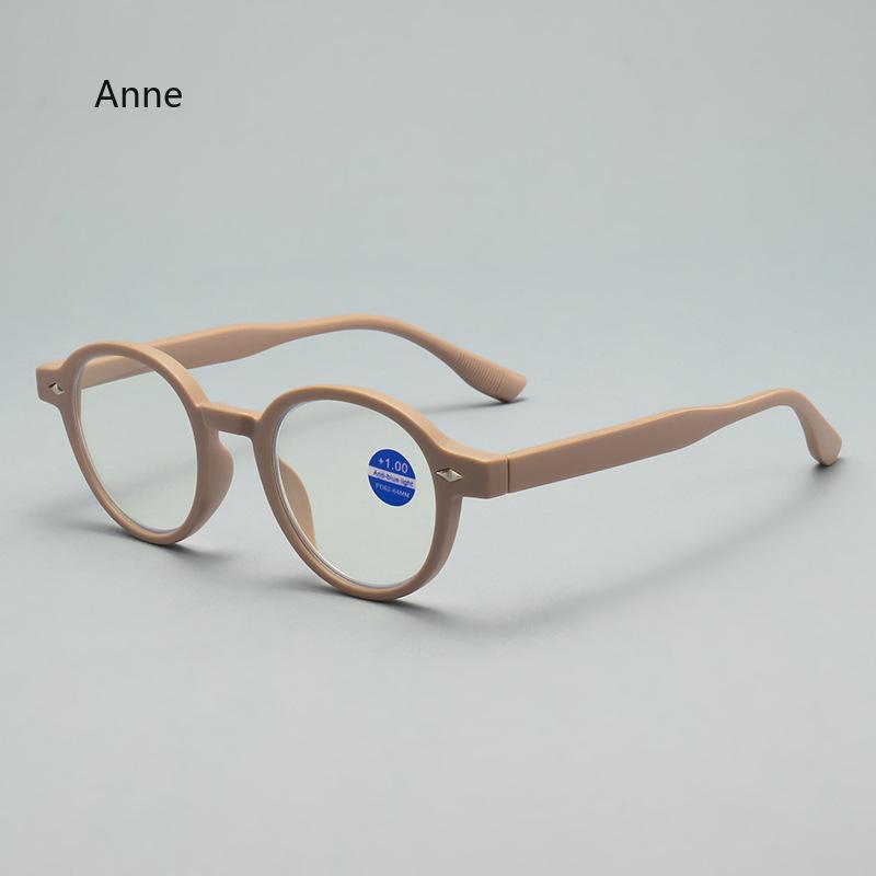 Blue Light Blocking Presbyopia Hyperopia Glasses Fashion High-Definition Round Reading Eyeglasses Women Men Computer Eyewear