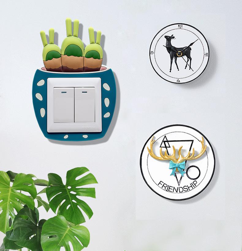 Luminous 3D Succulent Soft Rubber Switch Cover & Wall Decoration