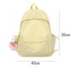 Backpack Casual Canvas Book Backpack Green Adjustable Strap Large Capacity Street Travel Bag Student School Bags Portable