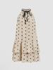 Lace-up Polka Dot Sleeveless Dress, Loose Straight Ruffle Edge Cake Skirt, Temperament Commuter Suspender Skirt