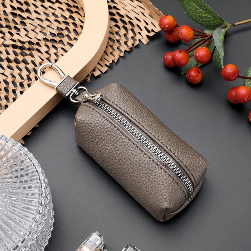 Classic Key Storage Bag Simple PU Leather Wallet Durable Lipstick Earphone Pouch Travel