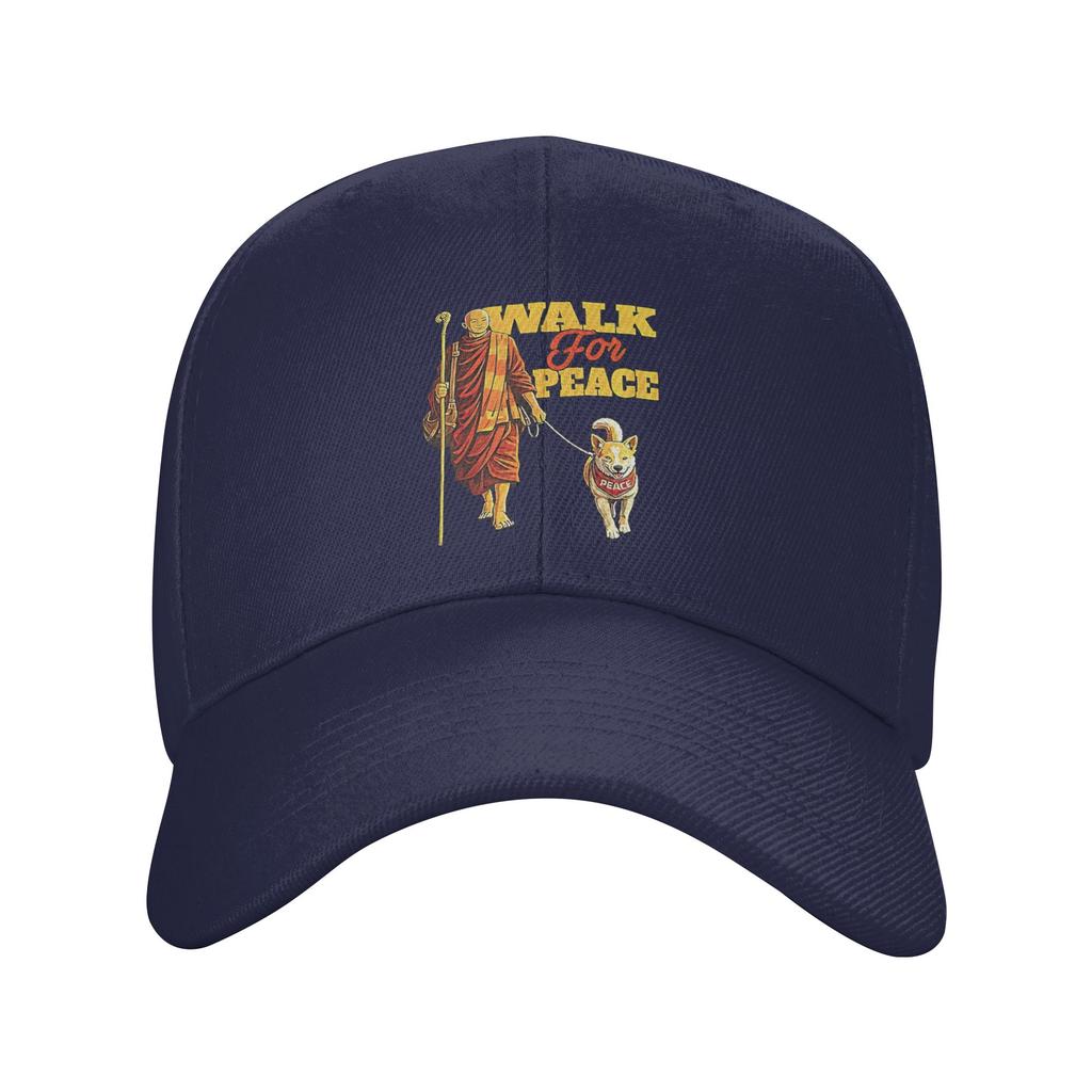 Walk For Peace Monks With Aloka Dog Pilgrimage Casual Baseball Cap Summer Trucker Hat SunProof Hip Hop Hats Yk Baseball Caps