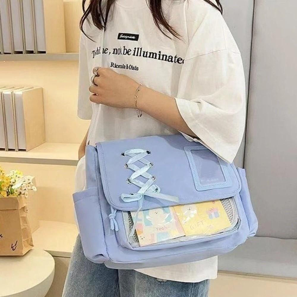 Lightweight Y2K Ulzzang Ita Bag Large Capacity Messenger Handbag Nylon Shoulder Bag  Daily Use