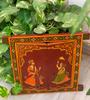 Antique Painted Indian Jharokha Window: Royal King Wall Hanging
