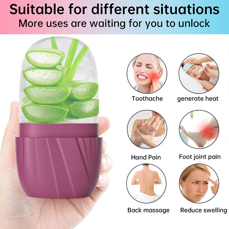 1Pc Facial Beauty Applicator Skin Care Tools Ice Shaving Massage Facial Beauty Silicone Ice Mold