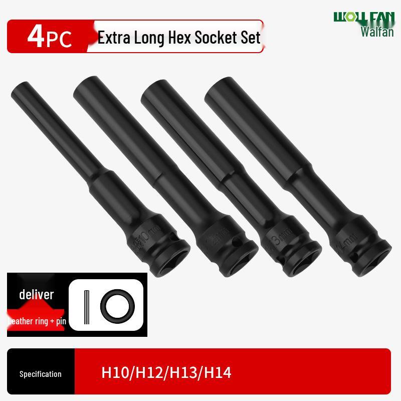 Ultra-Thin Long Thin-Wall Impact Socket Wrench for Motorcycle & Electric Vehicle Repair