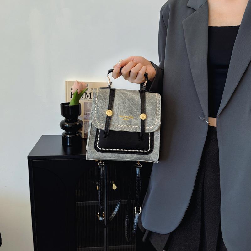 Korean Retro Large Capacity College-Style Crossbody Handbag Backpack (2025)