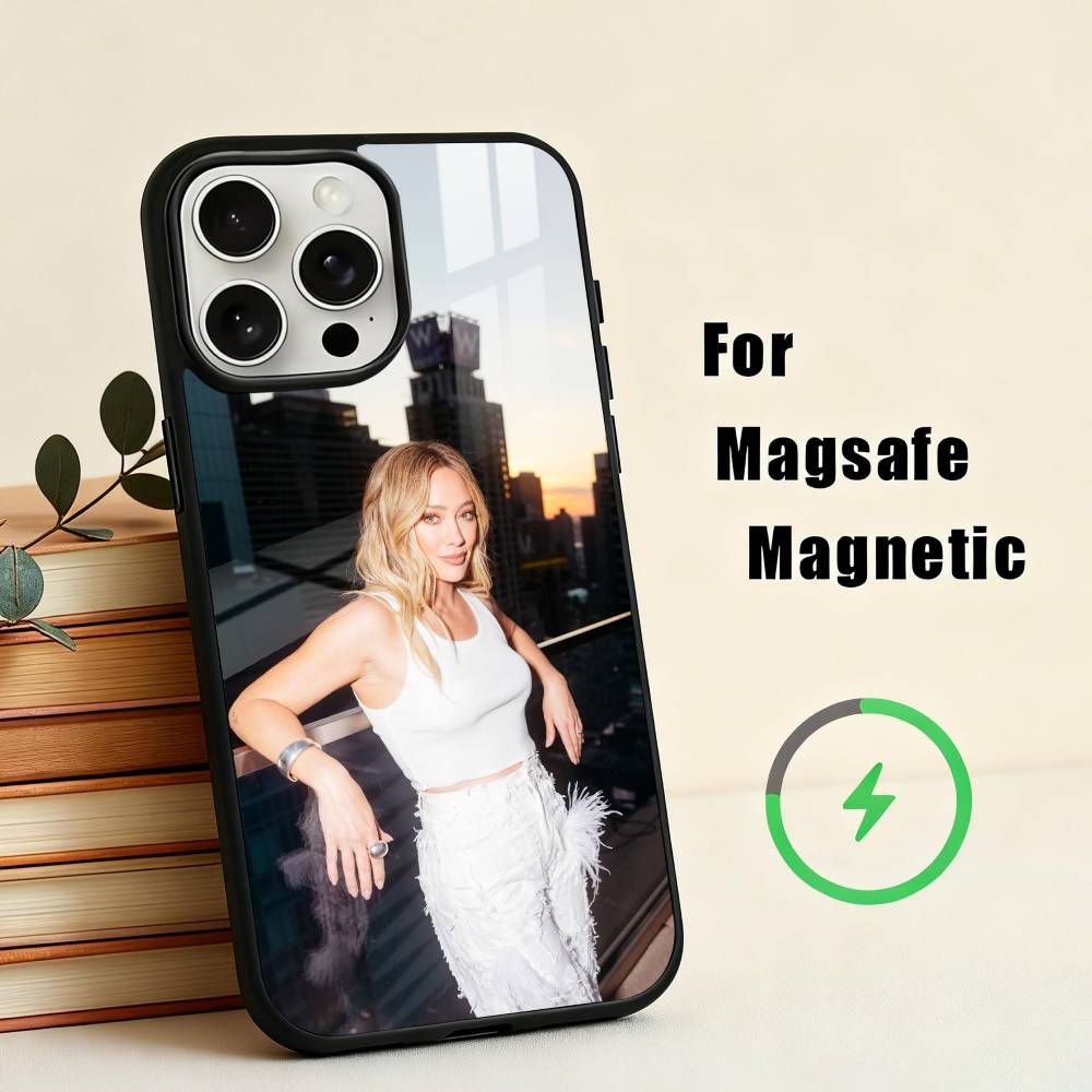 B-Breathe Out H-Hilary Ann D-Duff Telefoonhoesje Voor iPhone17,16,15,14,13,12,11 Plus,Pro Max Magnetisch Voor Magsafe Draadloos Opladen