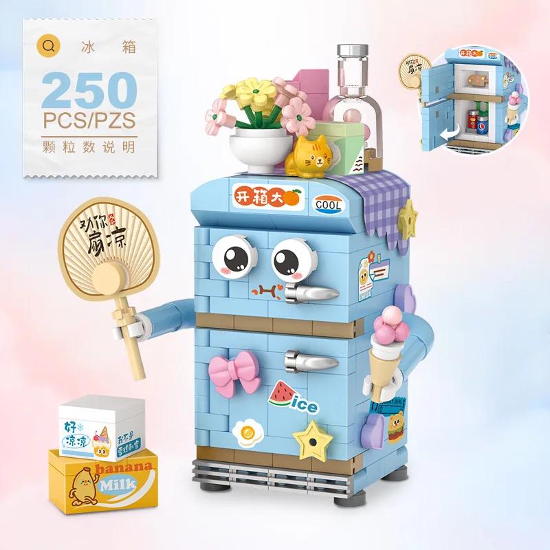 Building Blocks Panda Creative Assembly Decoration Dessert Electrical Mini Particles, Educational Boys and Girls Kids Toys