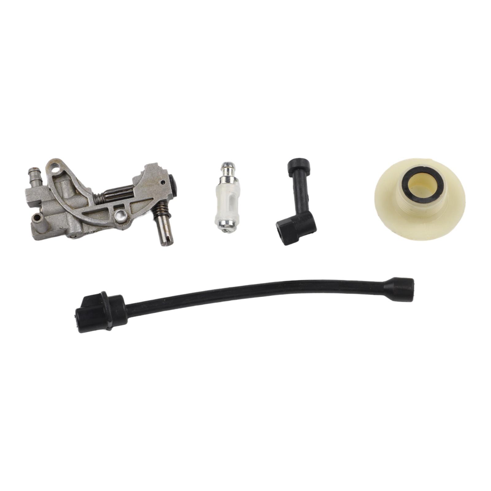 

Oil Saw Accessories For Chinese Chainsaw 4500 5800 45CC Pump Cover Worm Gear Oil Filter Oil Drive Pump Kit Gardening Tools