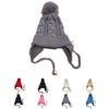 Kids Children Knit Hat Solid Color Ear Flaps Cap Boy Girl Warm Beanie Bonnet