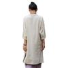 Vintage-Inspired Cotton Linen Qipao: Frog Button Women's Long Shirt
