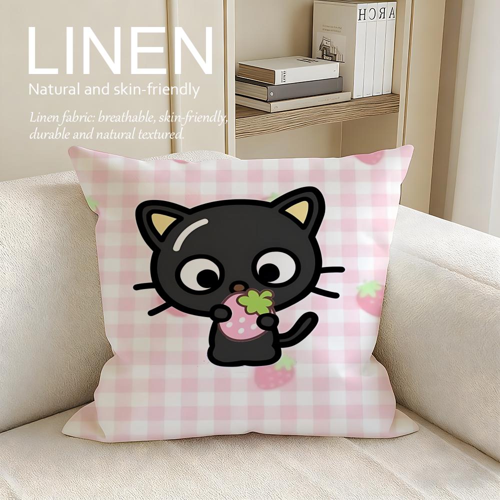 Cute Chokotto Neko Cushion Cover Pillowcase Set Pcs x x Breathable Washable Sofa Cushion Cover