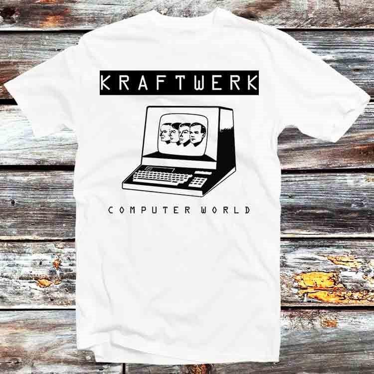 Kraftwerk Promo Release Computer World Vinyl Label T Shirt B459