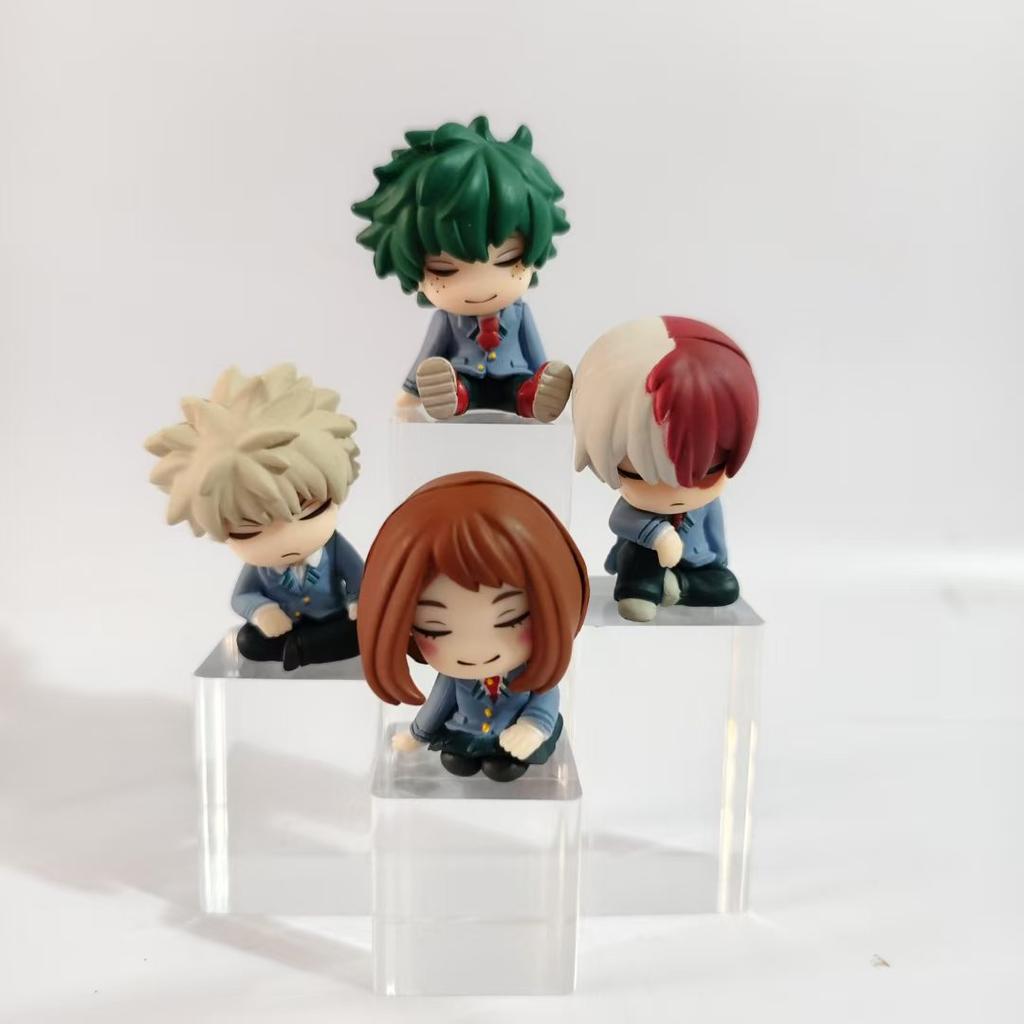 4 Stück/Set My Hero Academia Niedliche Schlafende PVC Action-Figuren Spielzeug