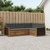 Outdoor Sofa Set 4 pcs Natural and Anthracite