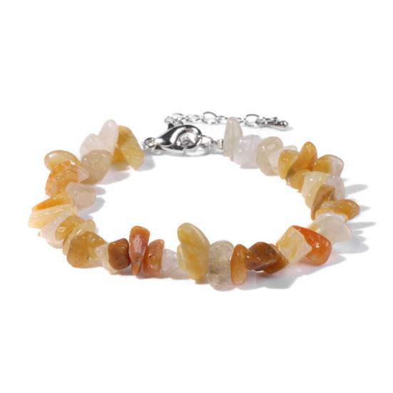 Women Bracelet Irregular Beads Decor Adjustable Length Non-fading Bracelet Wrist Jewelry Versatile