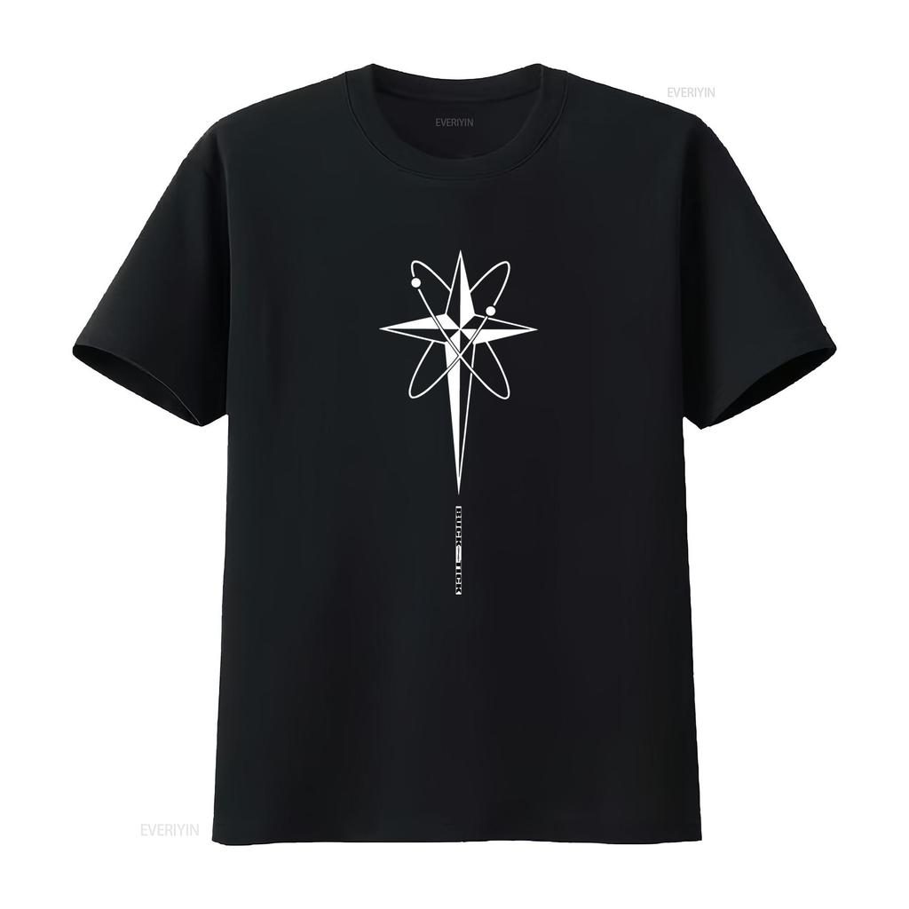 Buck Tick Star Visual Kei Japan T Shirt Unique Atomic Design for Fashionable Streetwear Vintage Washed Unisex Slightly Homme