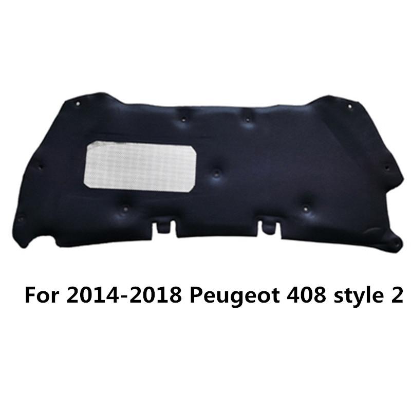 1Lot Fold Package Shipping For 2009-2018 Peugeot 408 Car Hood Engine Heat Sound Insulation Pad Cotton Soundproof Cover Mat