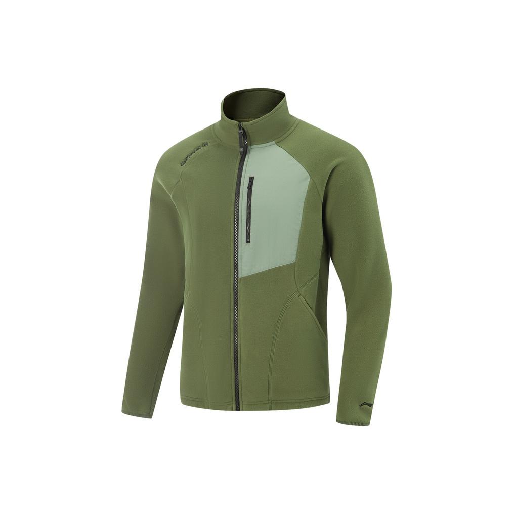 

Li-Ning Мужской кардиган из флиса CF для улицы, теплый, водостойкий, свободного кроя, верхняя одежда AWDV917-2