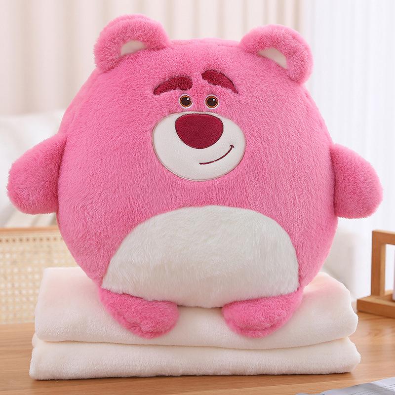 Cartoon Animal Pillow Blanket Pig Thing Smoothly Pillow Three-In-One Air Conditioner Blanket Office Dinosaur Koala Waist Cushion