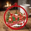 Seasonal Hanging Ornaments for Holidays 2D Flat Acrylic Christmas Ornaments, Decorative Holiday Tree Decorations Lightweight Decor Festivals