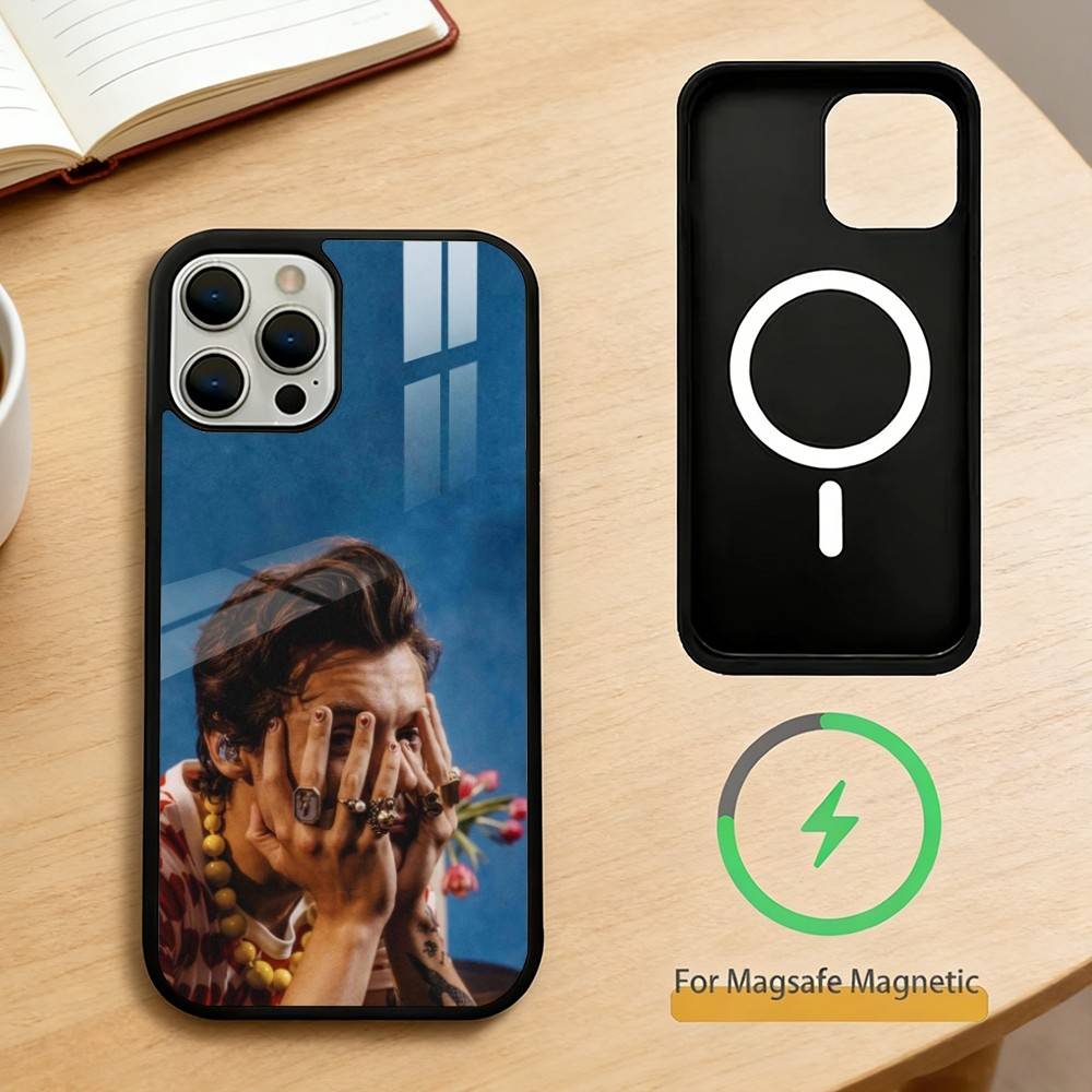 

Singer H-Harry-Styles Phone Case For iPhone 17,16,15,14,13,Pro,Max,Plus,Magnetic For Magsafe Wireless Charging iPhone13