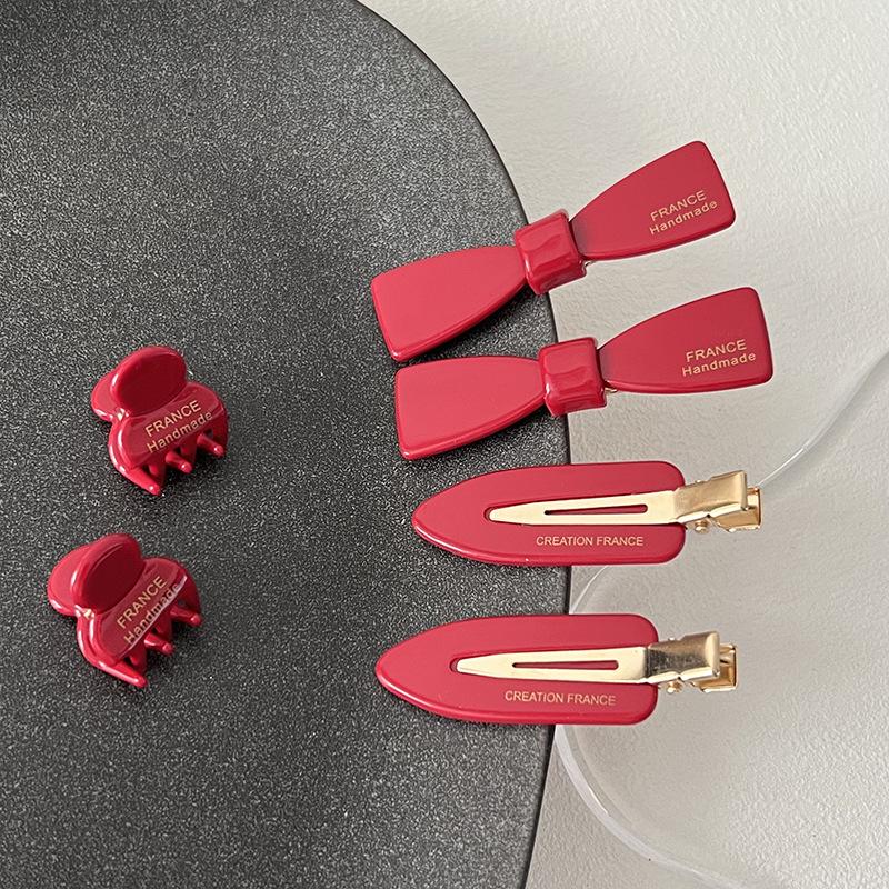 Korean Style Mini Wine Red Duckbill Hair Clip