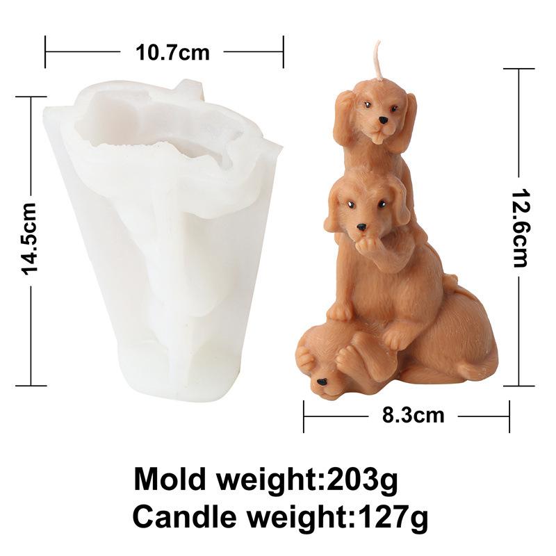 3D Cute Stacked monkey candle silicone mold lovely animalcake chocolate silicone mold rabbit tortoise bear resin silicone mold