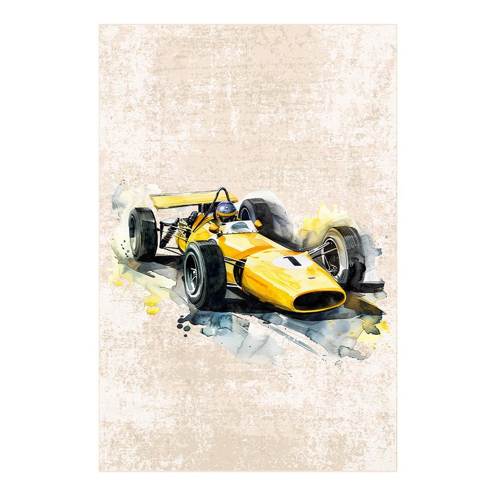 Retro F1 Racing Canvas Painting Poster Vintage Racing Car Wall Art Print for Home Decor
