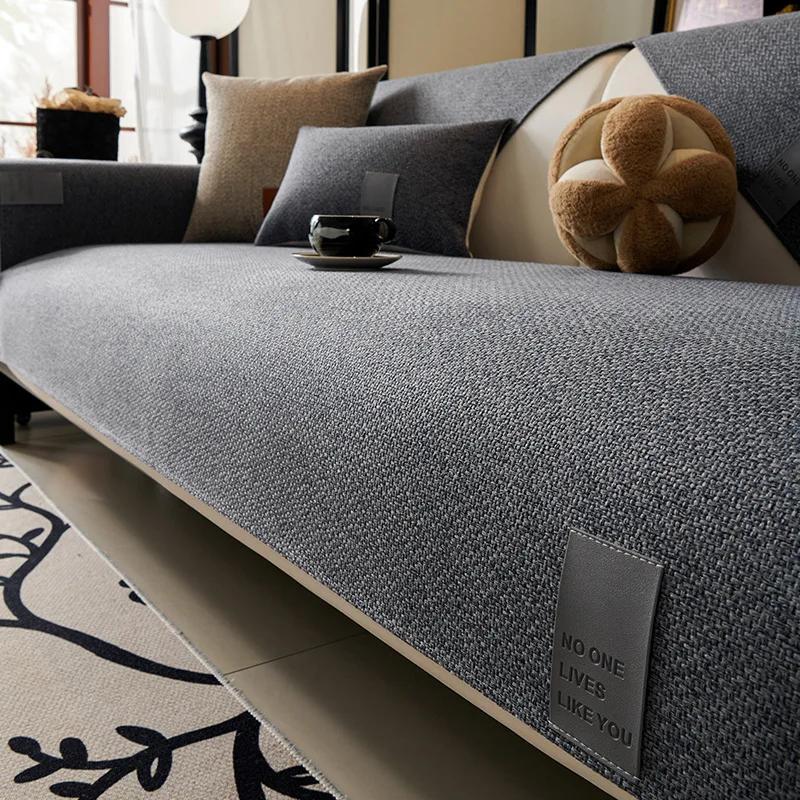 

Подушка для дивана из искусственной конопли в средневековом стиле, нескользящая подушка для дивана, универсальный коврик для дивана Seasons, простой чехол для дивана, гостиная 70x70