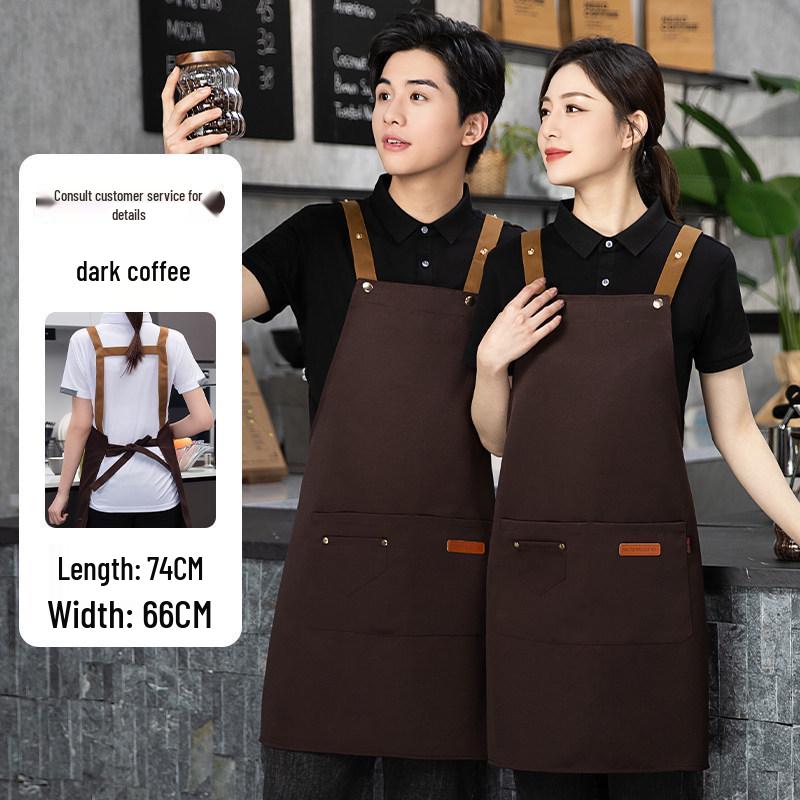 Waterproof Custom Logo Apron for Women: Perfect for Waiters at Coffee, Milk Tea Shops, and Supermarkets