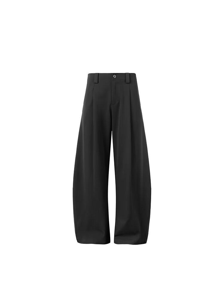 Japanese Style Pleated TR Blend Casual Pants - Harajuku Trend 3XL чёрный