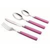 EXZACT Couverts en Inox 16PCS - acier inoxydable avec poignées de couleurs - Fourchettes,Couteaux,Cuillères,Cuillère à café ( R)