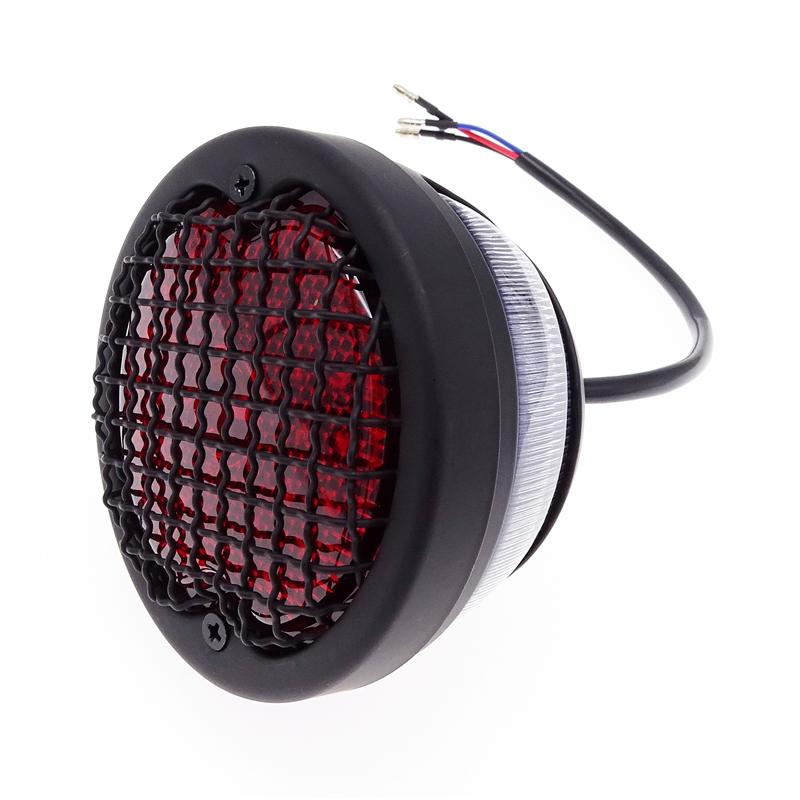 Univerzální motocykl zadní brzda červená+bílá LED koncové brzdové světlo Ozdobná svítilna SPZ Pro Kawasaki Suzuki Honda Pro Harley