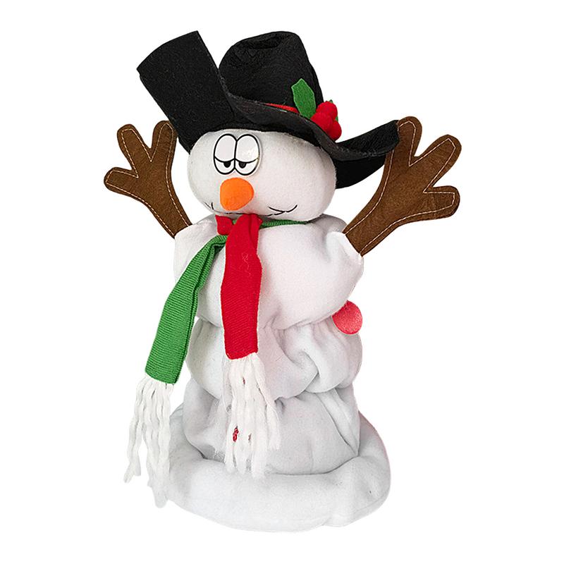 Tanzender Schneemann Weihnachts-Plüschtiere Singendes Plüschtier für Kinder Interaktive Weihnachtspuppe Elektrische Plüschpuppe Weihnachten weiß