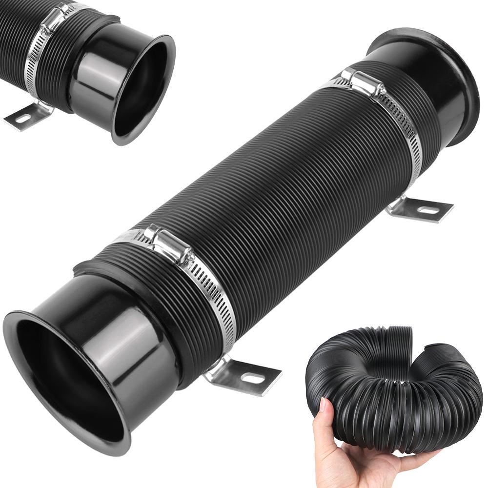 1Pcs 76MM Car Accessories Car Cold Air Turbo Intake Inlet Pipe Adjustable Hose Cold Feed Duct Pipe Flexible Duct Tube