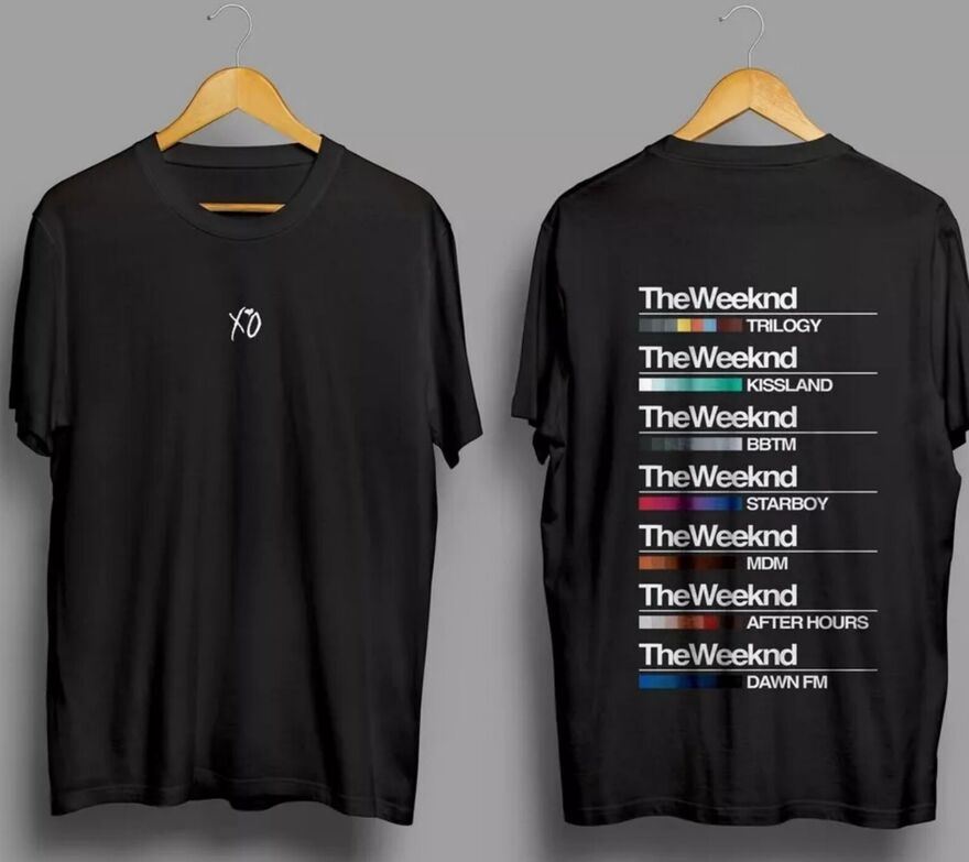 The Weeknd T-Shirt All Album Shirt Gift For Fan All Size Unisex T-Shirt XXXXL