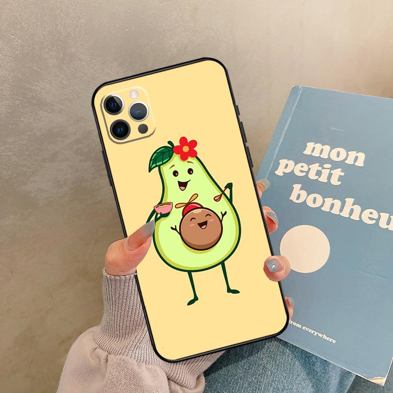 Cute Avocado Case For 17 Air iPhone 16 15 14 13 12 11 Pro Max 12 mini XR 15 16 Plus 16e Back Cover Shell