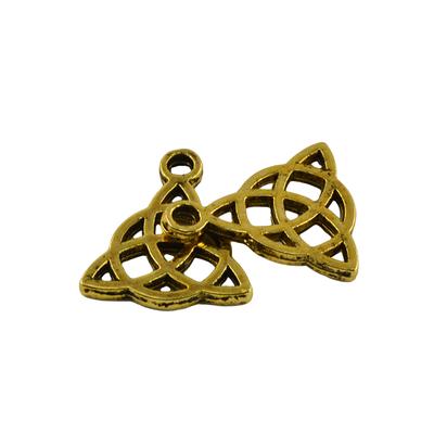 Hot 50 pezzi triangolo celtico nodo fai da te che realizza accessori pendenti con ciondoli