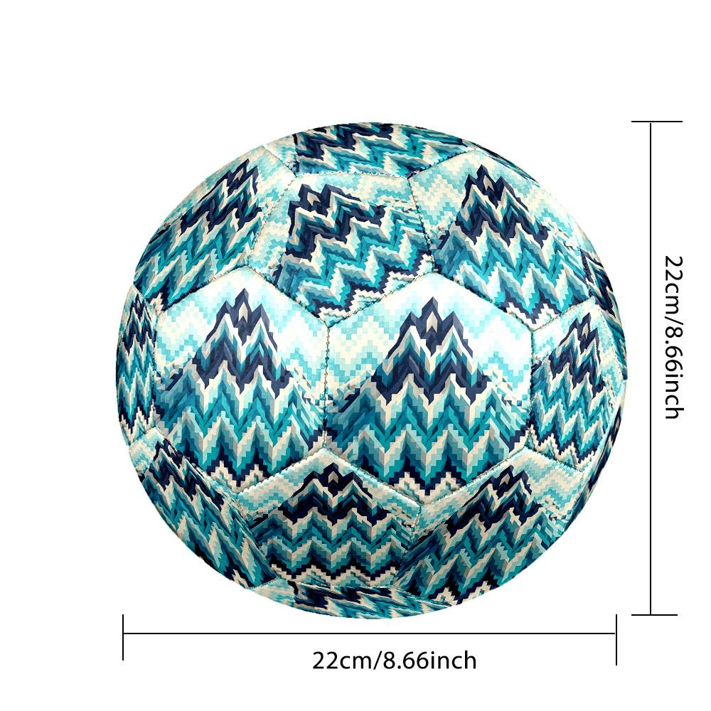 1pc Waves Themed Soccer Ball, Size 5, Lightweight PVC Material, Outdoor Training Soccer Ball Gift. q62252