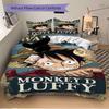3pc Luffy One Piece Bedding Set Guest Room Bedroom Decor Christmas Halloween Decor Birthday and Holiday Gifts- All Seasons 3pcs Quilt 095