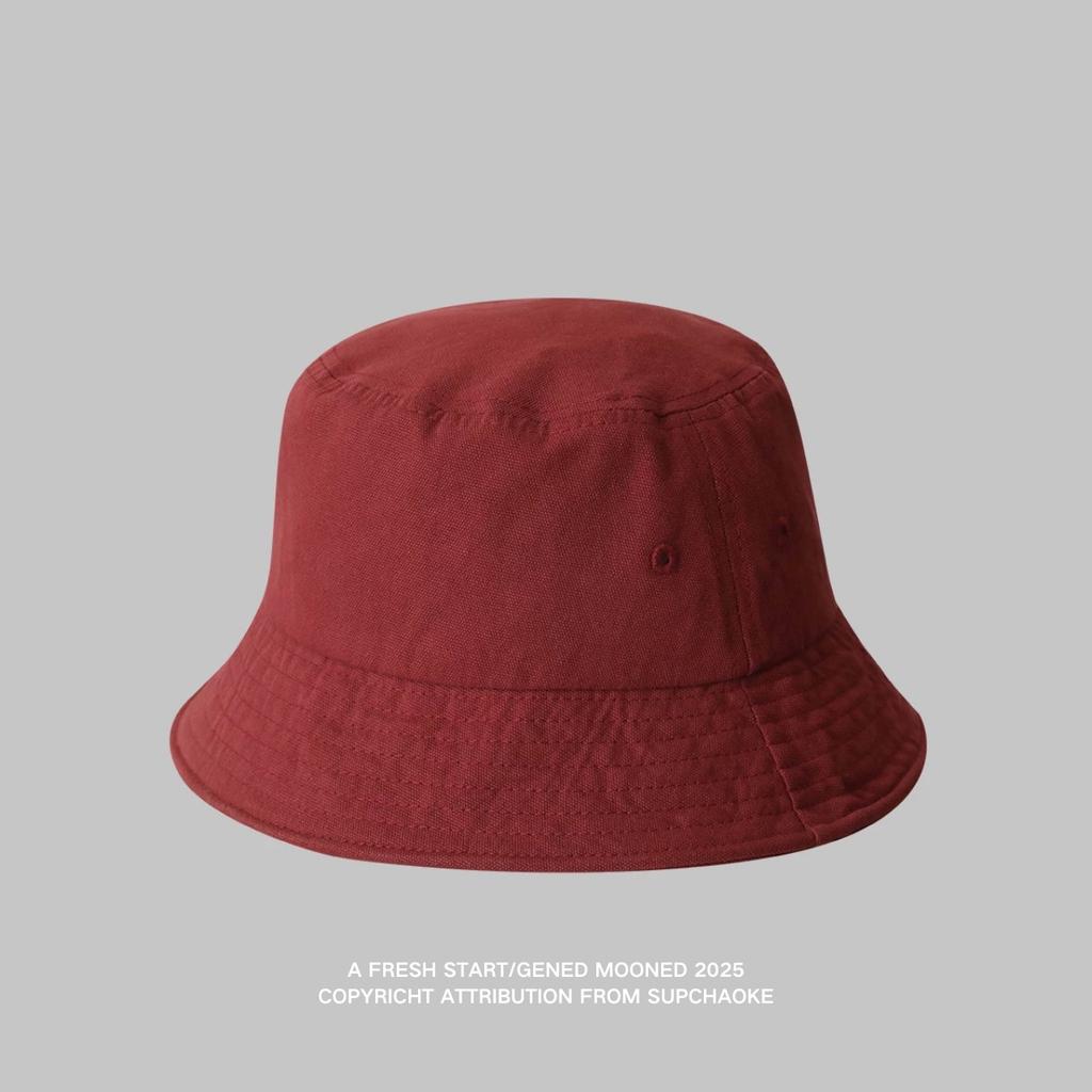 Large-size Fisherman's Hat for Men and Women, Solid Color, Oversized, Sun-protective, Plain Bucket Hat