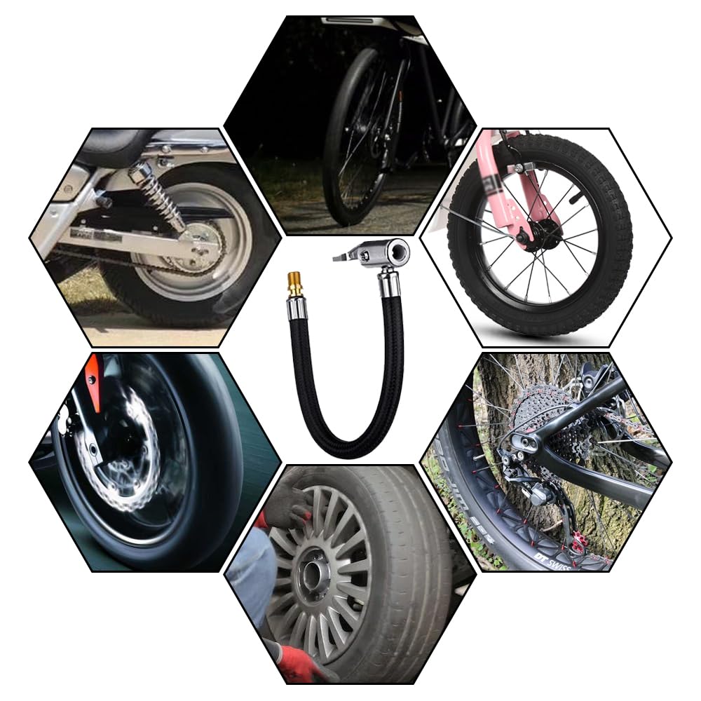 Pump Extension Hose Car Motorcycle Inflator Air Hose Inflator Air