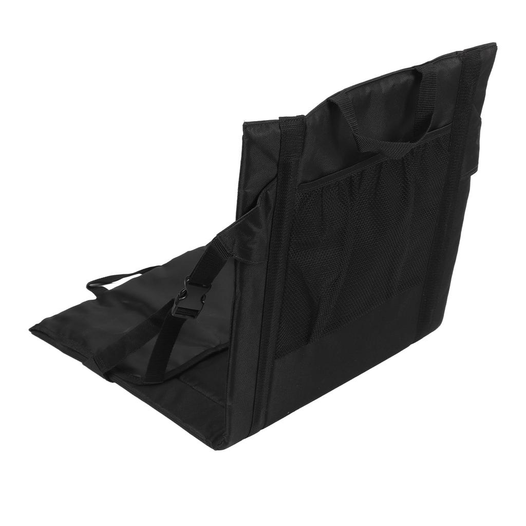 Foldable Stadium Seat Cushion Comfortable Support Oxford Cloth Black Folding Seat Pad for Garden
