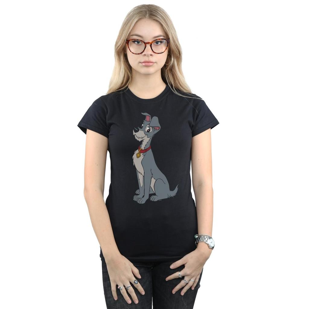 Disney Womens/Ladies Lady And The Tramp Spaghetti Heart Cotton T-Shirt