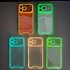 Custodia Morbida Illuminazione Notturna Per iPhone 17 Air 16 15 14 Plus 13 12 11 Pro Max Telefono Luminoso Trasparente Silicone Antiurto Cover Funda