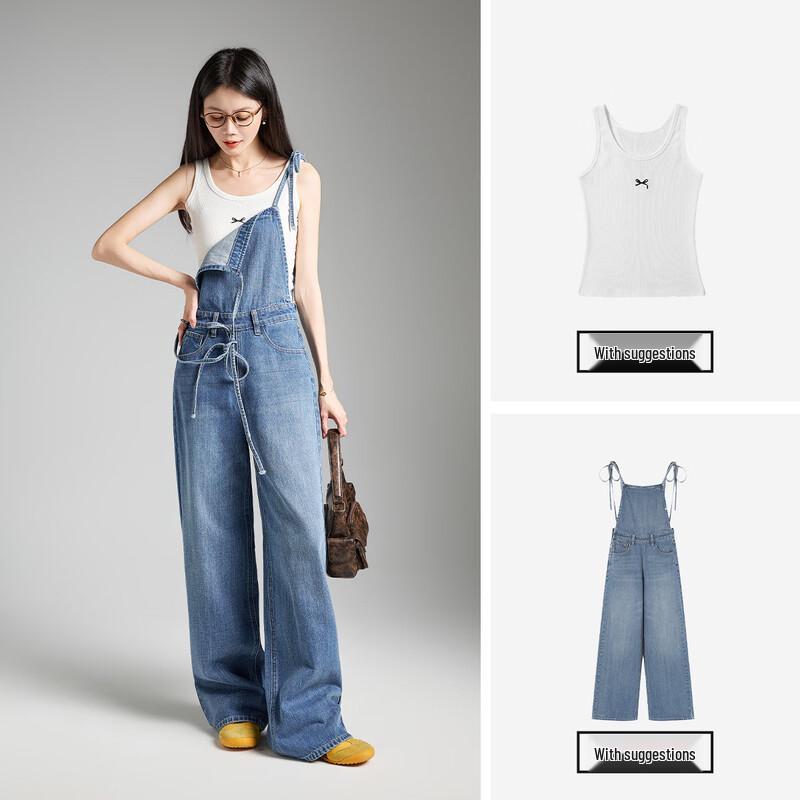 TonLion Women's Denim Overalls