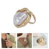 Delicate Irregular Pearls Ring Adjustable Rings Metal Jewelry Comfortable Rings Alloy Texture Present for Women and Girls